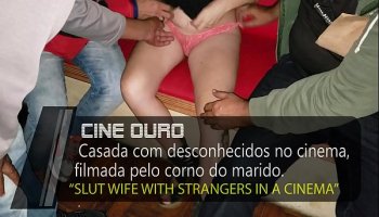 Cristina Almeida grávida com desconhecidos no cinema marido corno filma enquanto é xingado por ela